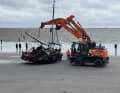 Preparation: Two excavators were needed for the salvage operation