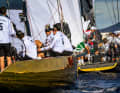 Here Team Germany chases the Hungarian team in the quarter-finals
