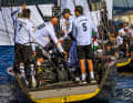 The "double Kohlhoff": Nacra 17 Olympic bronze medallist Paul Kohlhoff steers the German boat, brother and star boat world champion Max Kohlhoff provides tactical support
