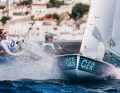 Simon Diesch et Anna Markfort lors d'un entraînement préolympique dans la baie de Marseille