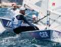 Ilca-7 helmsman Philipp Buhl in the pre-Olympic Marseille race