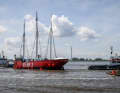 The hull was built in 1888 at the Johann Lange shipyard in Vegesack from riveted steel. Here, the restored light vessel ‘Elbe 3’ is on its way from the shipyard to the German Maritime Museum in Bremerhaven. | Focke Strangmann