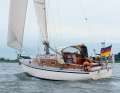 One-off: typical Biga with wooden superstructure, but on top of that with a pretty yacht stern