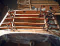 Construction continues: As on all the other bigas, the deck of the extension is made of beams, which are covered with boards and teak