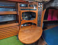 The scarce furniture has been retrofitted.