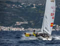 Les champions d'Europe espagnols Jordi Xammar et Marta Cardona sur le terrain des championnats d'Europe.
