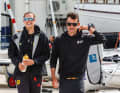 Simon Diesch and Anna Markfort in the EM harbour.
