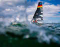 In action with the GER 33 in the 49erFX: Inga-Marie Hofmann and Jill Poland.