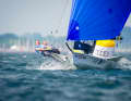 Marla Bergmann and Hanna Wille from Mühlenberger Segel-Club sailed to their first Kiel Week victory in the 49er FX