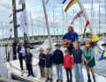 Taufe des zehnten Team8-Bootes für den Verein Schüler Segeln Schleswig-Holstein (www.schuelersegeln-sh.de) in Kappeln. Das Boot wurde bei Henningsen & Steckmest (www.scalaryachten.de) gebaut. Das Projekt wurde von vielen Betrieben aus der maritimen Branche gefördert. Der Verein blickt in diesem Jahr auf sein 20-jähriges Bestehen zurück.