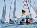 The pictures show how little wind was available in the medal race.