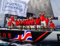 Tony Langley and his crew celebrate their victory off Puerto Portals