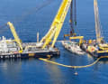 The crane ship "Hebo Lift 10" lifted "Bayesian" slowly and steadily from a depth of 50 metres. | DANILO ARNONE