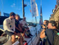 The youngest Globe40 crew in an interview in Cádiz.