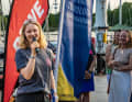 En tant qu'invitée d'honneur et navigatrice, la stratège de SailGP Anna Barth participe à la Helga Cup.