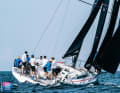 Le "Dixi" 5 du Danemark sous trois voiles d'avant.