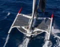 After the Cape Horn passage, the maxi trimaran has entered the Atlantic home stretch of the circumnavigation.