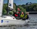 Di tanto in tanto, durante la più grande regata femminile del mondo, è spuntato anche il sole.