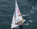 After the five qualifying races at the 470 World Championships in Enoshima, they are in second place: Malte Winkel and Bente Batzing, with boat number GER 13.