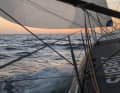 La vue de "Nexans - Art & Fenêtres" sur l'Atlantique vers l'horizon doré