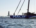 Des dizaines de bateaux étaient présents, parmi lesquels le « Macif », l'IMOCA avec lequel Dalin a remporté le Vendée Globe 24/25.