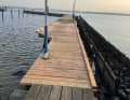 The last storm surge damage has been repaired and the jetty renewed.
