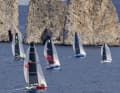 Magnifique parcours lors du championnat du monde ORC. Dans son rouge et blanc classique, le TP52 "Red Bandit" du Bayerischer Yacht-Club est facilement reconnaissable.