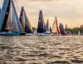 Der Start in den Blueribboncup vor Kiel-Düsternbrook.