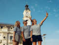 Here, the trio can be seen in front of the striking Edificio del Reloj (Clock Tower), which many fans still remember from the 2007 Cup.