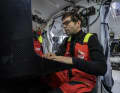 Concentration during navigation on board the "Sodebo Ultim 3".