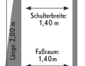 Sofakoje mit Verbreiterung (Beispiel: Dufour 36)