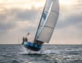 Latest generation tilt keel and hydrofoil. Boules Mini 6.50 does not need centreboards to generate lift to windward