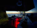 Photo de nuit prise à bord du "Katima