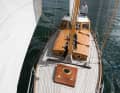 Blick herab auf das Deck der „Getrud III"
