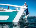 Hinges instead of straps: the rudder suspension is durable and can also be replaced quickly