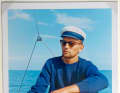 Skipper Schenk: in the sixties at the tiller of the dinghy cruiser "Gammler" ...