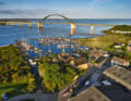 The site of the former Beelitz shipyard is located at the former harbour of the ferry that sailed across the Fehmarnsund until the bridge was built