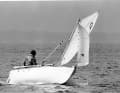 The "Cycle-Bris" from 1985, a boat that could be trailered by bicycle and had an Opti rig