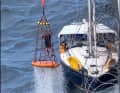 Festgeklammert am Rettungsnetz
