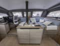 There is a cosy sofa area at the front of the bridge deck ...