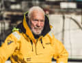 Sir Robin Knox-Johnston, président du "Cape Horn Wall of Fame", ici lors de la Clipper Round the World Race.