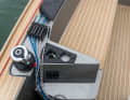 Halyards and sheets are led to the steering positions