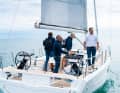 The 9.99 metre long boat is equipped with two steering wheels, but only has one rudder blade