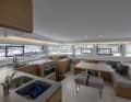 The saloon of the Excess 14 is bright and extremely spacious