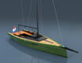 Distinctive look. Sporty hull lines with a slim waterline, long bowsprit for gennaker and code zero