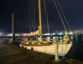 As the only ship in the actually closed Cuxhaven marina