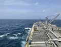 Der Tanker "MS Riviera II" mit Kurs auf den Havaristen