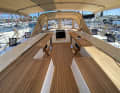 The Mini-Maxi offers plenty of everything. Dining in the huge cockpit at the front, lounging in the centre, sailing aft