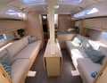 View aft from the foredeck. Good to see: The hull windows are narrower than the black band suggests from the outside