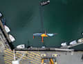 During the obligatory capsize test, the proportions and the strong mast drop can be recognised
